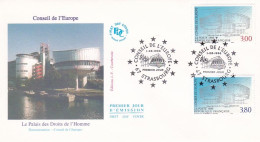 FDC --1996-- Conseil De L'Europe--Palais Des Droits De L'Homme  (2 Valeurs)      .......cachet  STRASBOURG - 67 - 1990-1999