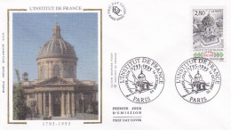 FDC Soie --1995-- L'Institut De France        .......cachet  PARIS  - 75 - 1990-1999