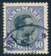Denmark Danemark Danmark 1918: 40ø Blue-lilac & Black Chr. X, F-VF Fresh Used, AFA 105a (DCDK00461) - Gebraucht