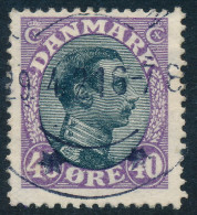 Denmark Danemark Danmark 1918: 40ø Lilac & Black Chr. X, Fine Used, AFA 105 (DCDK00462) - Gebraucht
