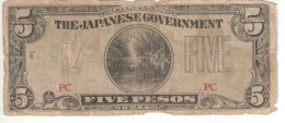 Billet Ancien / Philippines /The Japanese Government / Five Pesos/ Bananeraie/Occupation Japonaise /1942      BILL270 - Filippijnen