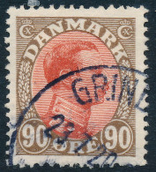 Denmark Danemark Danmark 1920: 90ø Brown & Red Christian X, VF Used, AFA 109 (DCDK00463) - Gebraucht