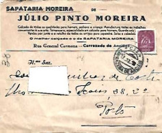 Portugal & Marcofilia, PUB Sapataria Moreira, Carrazeda De Anciães A Porto 1950 (8686) - Lettres & Documents