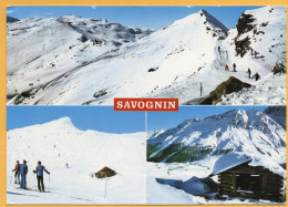 SAVOGNIN Skigebiet Mit Skifahrer - Savognin