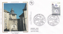 FDC Soie --1995-- CORREZE EN CORREZE ---Porte Margot   ......cachet  CORREZE - 19 - 1990-1999