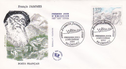 FDC --1995--  Francis JAMMES       .......cachet  ORTHEZ - 64 - 1990-1999