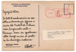 DEAR DOCTOR TYPE PUBL. PENTOTHAL SODIUM / ABBOTT - PANAMA MIRAFLORES LOCKS / SHIP / RED METER/EMA 1957 - Panama