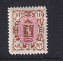 Finland 1889 10m High Value Perf 12.5 Sc 45 MH 15841 - Unused Stamps