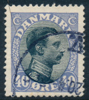 Denmark Danemark Danmark 1918: 40ø Blue-lilac & Black Chr. X, F-VF Used, AFA 105a (DCDK00473) - Gebraucht