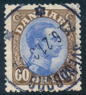 Denmark Danemark Danmark 1919: 60ø Brown & Ultra Chr. X, VF Used, AFA 107a (DCDK00475) - Gebraucht