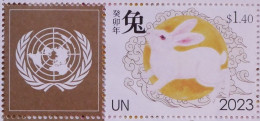 ONU - UNITED NATIONS 2023 - NATIONS UNIES - NEUF** 1TG - LUNAR YEAR OF THE RABBIT - ANNEE LUNAIRE DU LAPIN - MNH - Neufs