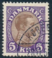 Denmark Danemark Danmark 1928: 5 Kr. Violet/brown Christian X, XF Used, AFA 176 (DCDK00480) - Gebraucht