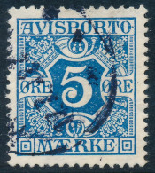 Denmark Danemark Danmark 1914: 5ø Blue Newspaper Stamp, F-VF Used (DCDK00482) - Gebraucht