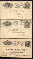 UY4r 3 Reply Cards Used New York NY 1905-08 - 1901-20