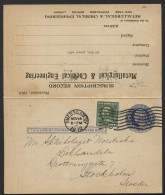 UY5 Sep1 Postal Card With Reply New York NY To SWEDEN 1910 - 1901-20