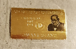 DAVAAR ISLAND CENTENARY SIR WINSTON CHURCHILL FOIL GOLD - Sir Winston Churchill