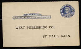 UY5r Reply Card Preprinted St. Paul MN 1911 Cat. $6.00 - 1901-20