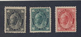 3x Canada Victoria ML Stamps; #66-1/2c MNH #67-1c #69-3c Guide Value = $110.00 - Ongebruikt