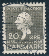 Denmark Danemark Danmark 1935: 20ø Grey H.C. Andersen, VF Used, AFA 227 (DCDK00494) - Gebraucht