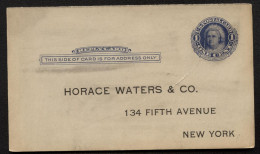 UY5r Reply Card Preprinted New York NY 1911 Cat. $6.00 - 1901-20