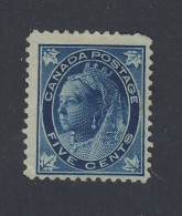 Canada Victoria Leaf Stamp #70-5c Mint No Gum/hinge Fine Guide Value = $65.00 - Neufs