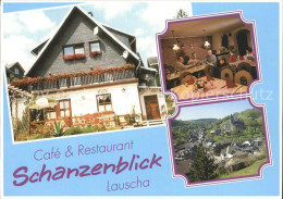 72263046 Lauscha Cafe Restaurant Schanzenblick Ortsansicht Mit Kirche Lauscha - Lauscha