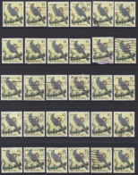 NEW ZEALAND 1985 / 89 GRAB THEM NOW!! (CLEARANCE ALL MUST GO.) BIRDS $1 KOKAKO  STAMPS OF (30)  VFU CV: $90.00 - Collections, Lots & Séries