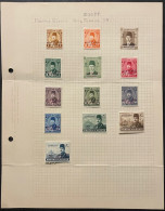 1952 Egyptian Stamps, Overprinted, 13 Value, Mint, Hinged, VF - Unused Stamps