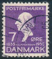 Denmark Danemark Danmark 1935: 7ø Violet H.C. Andersen, VF Used, AFA 224 (DCDK00503) - Gebraucht