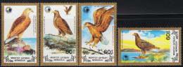 MG1128 Mongolia 1988 Protection Of Birds And Raptors 4V MNH - Mongolie