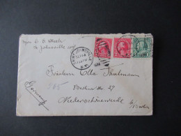 USA 1924 Überssebrief Stempel Saint Johnsville NY Nach Berlin Niederschöneweide Mit Rücks. 3x Ank. Stempel Bln Niedersch - Lettres & Documents