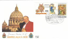 VATICAN Cover 3-93,popes Travel 1984 - Covers & Documents