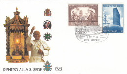 VATICAN Cover 3-98,popes Travel 1984 - Briefe U. Dokumente