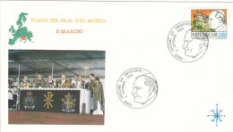VATICAN Cover 3-105,popes Travel 1984 - Covers & Documents