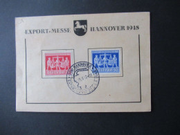 Kontrollrat 1948 Sonder PK Export Messe Hannover Nr.969 / 970 Sonderstempel Hannover D Exportmesse Offizielle PK - Lettres & Documents