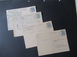 Kontrollrat 1947 / 48 Ziffer Ganzsache 4 Stk. Verwendet In Der SBZ / Verschiedene Tagesstempel / Aus Dem Bedarf - Brieven En Documenten