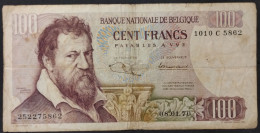 Bélgica – Billete Banknote De 100 Francs – 1970 - 100 Franchi