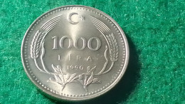 TÜRKİYE 1990--(NİCKEL)   1000 LİRA - Turquie