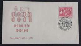 Czechoslovakia 5th Anniversary Of The Alliance With Soviet Union CSR SSSR 1943-1948 12 Prosinec, Maximum Card  FDC 4/45 - FDC