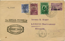 BF0209 / BRASILIEN  -  RIO DE JANEIRO  -  22.X.31  ,  Zeppelin-Flug über Friedrichshafen  - Michel 368, ... - Poste Aérienne