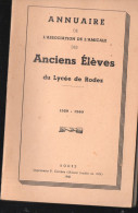 Rodez  (12 Aveyron) Annuaire Des Anciens  élèves Du Lycée 1959 1960   (PPP46048) - Midi-Pyrénées