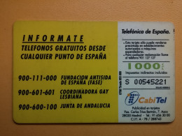 T-230 - TELECARD, PHONECARD, SPAIN, ESPANA, SIDA, AIDS - Autres & Non Classés