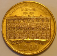 1990 - Italia 200 Lire Consiglio Di Stato   ------ - 200 Liras