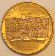 1990 - Italia 200 Lire Consiglio Di Stato   ------ - 200 Lire
