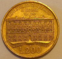 1990 - Italia 200 Lire Consiglio Di Stato   ------ - 200 Liras