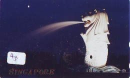 Telecarte SINGAPORE Reliée (4b) - Telefonkarte SINGAPORE Verbunden - Phonecard SINGAPORE Related - Japan - Landschappen