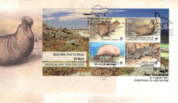 CHRISTMAS ISLAND - FDC WWF 2011 - ELEPHANT SEAL / 4223 - Christmas Island