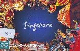 Telecarte SINGAPORE Reliée (87) - Telefonkarte SINGAPORE Verbunden - Phonecard SINGAPORE Related - Japan - Paysages