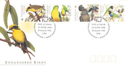 AUSTRALIA - FDC WWF 1998 - ENDANGERED BIRDS / 4224 - Primo Giorno D'emissione (FDC)