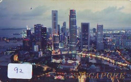 Telecarte SINGAPORE Reliée (92) - Telefonkarte SINGAPORE Verbunden - Phonecard SINGAPORE Related - Japan - Paysages